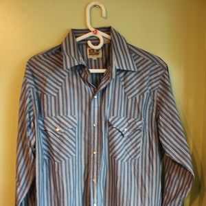 Ely Cattlemen Western Cowboy Dress Shirt L